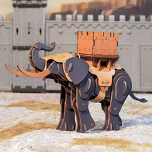 Load image into Gallery viewer, Robotime Rowood Warrior-Horse &amp; Warrior-ELephant 3D Wooden Puzzle