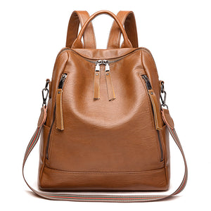 Women's Minimalist Leather  Back Pack