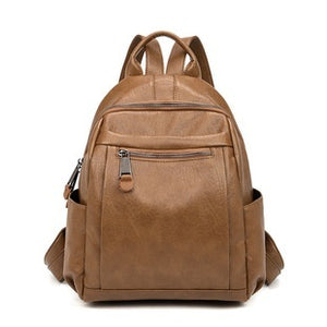 Women's Minimalist Leather  Back Pack