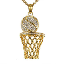 Load image into Gallery viewer, Iced Out Basketball  Pendant Necklace