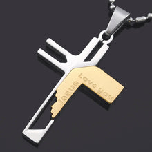 Load image into Gallery viewer, Love you Jesus Cross Pendant