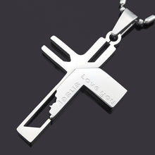Load image into Gallery viewer, Love you Jesus Cross Pendant