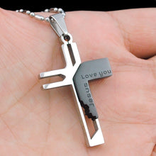 Load image into Gallery viewer, Love you Jesus Cross Pendant