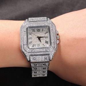 Hip Hop  Iced Out Men's Square Watch
