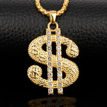 Load image into Gallery viewer, Dollar Sign Pendant Necklace