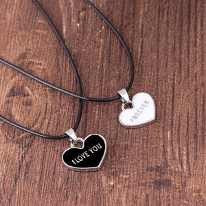 Cute Black And White Ghost Pendant Necklace