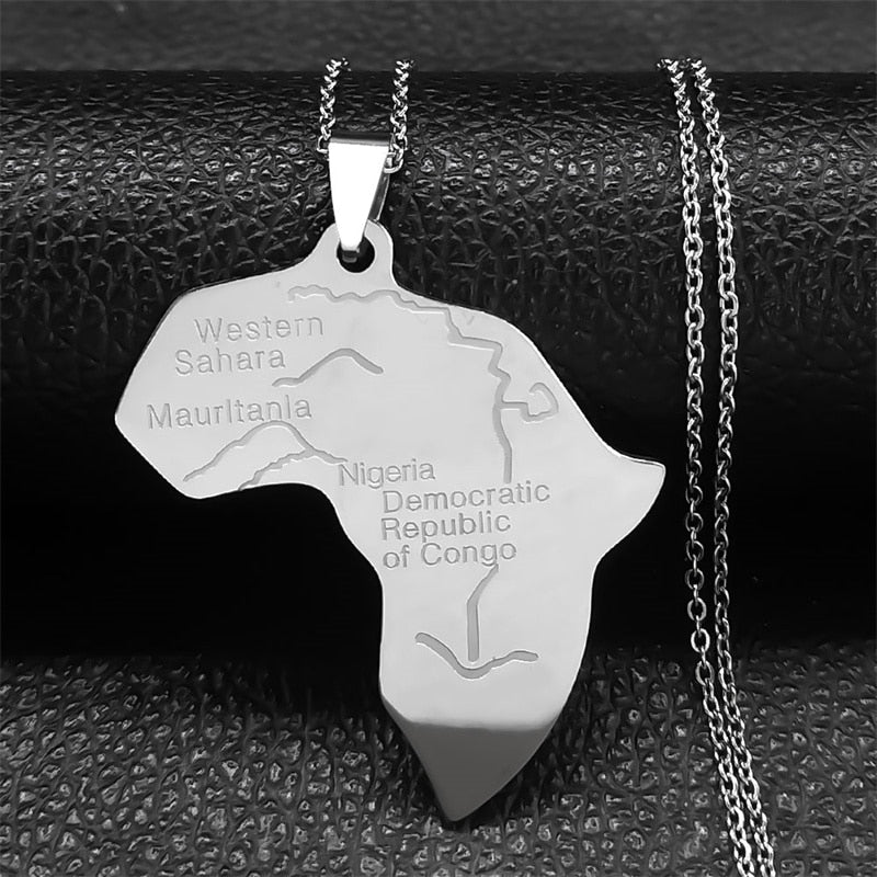 African Continent  Symbol Pendant Necklace