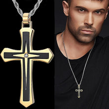 Load image into Gallery viewer, Men&#39;s Stainless Steel Cross Necklace