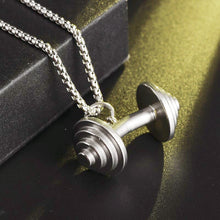 Load image into Gallery viewer, Dumbbell Pendant  Necklace
