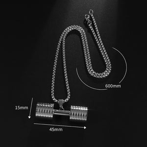 Dumbbell Pendant  Necklace