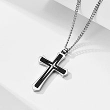 Load image into Gallery viewer, Men&#39;s Stainless Steel Cross Necklace