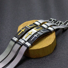 Load image into Gallery viewer, Men&#39;s Stainless Steel Cross Bracelet