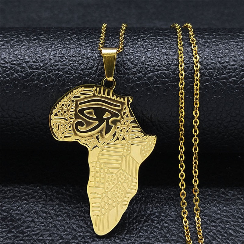 African Continent  Symbol Pendant Necklace