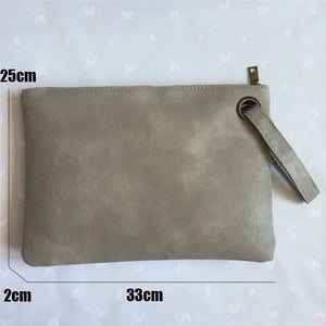 Fashion Solid Women's Leather Clutch Bag