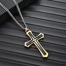 Load image into Gallery viewer, Men&#39;s Stainless Steel Cross Necklace