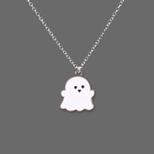 Load image into Gallery viewer, Cute Black And White Ghost Pendant Necklace