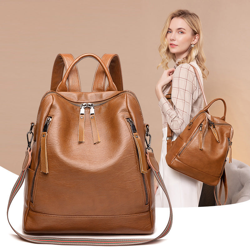 Women's Minimalist Leather  Back Pack