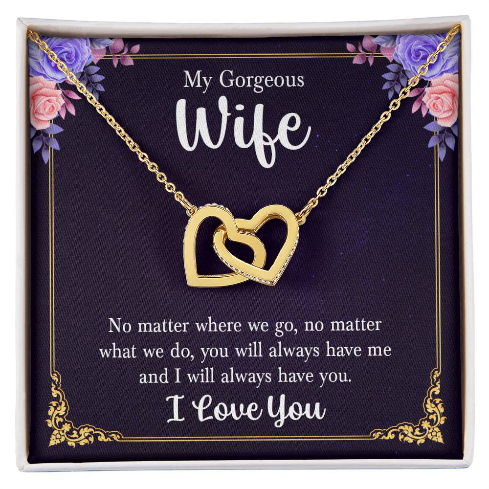 Interlocking Hearts Necklace For Wife