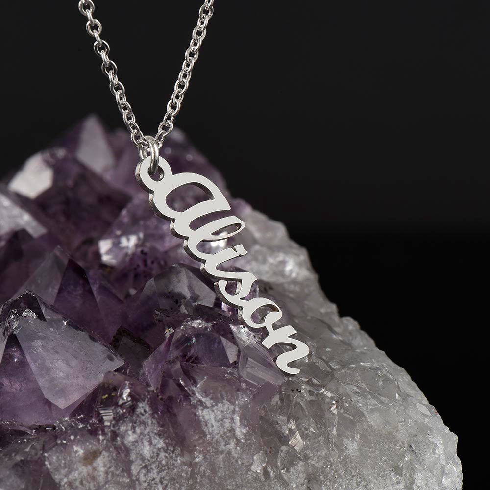 Multi Vertical Name Necklace For Wife