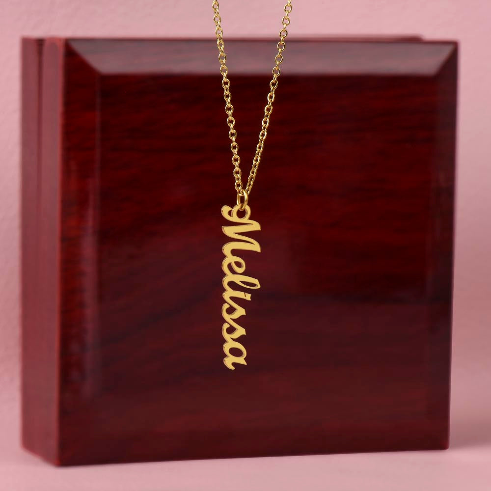 To Mom Multi Vertical Name Necklace