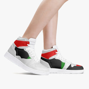 RBG Flag-Top Leather Sneakers - White