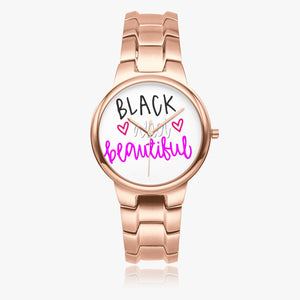 Black Is Beautiful Stainless Steel Quartz Watch