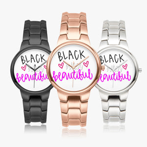 Black Is Beautiful Stainless Steel Quartz Watch