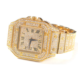 Hip Hop  Iced Out Men's Square Watch