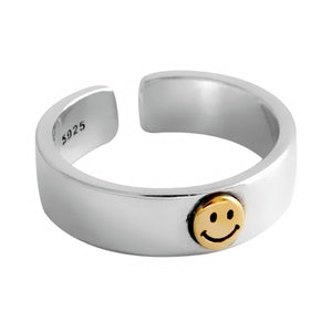 Women's Adjustable  Smiley Face Ring