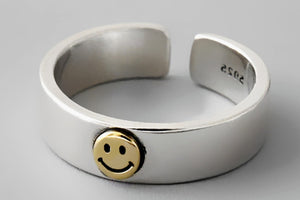 Women's Adjustable  Smiley Face Ring