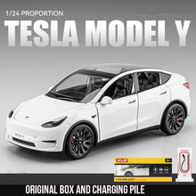 Load image into Gallery viewer, 1:24 TESLA MODEL Y SUV Alloy  Diecast Model