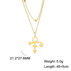 Prince Memorial Symbol Pendant Necklace