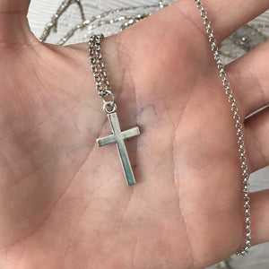 Double Sided Cross Pendant  Necklace