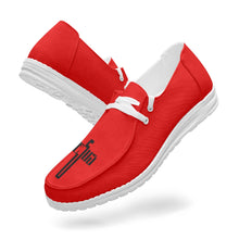 Load image into Gallery viewer, Red Jesus Canvas Lace-up Loafers