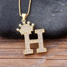 Load image into Gallery viewer, Men&#39;s Hip Hop  Alphabet Pendant Necklace