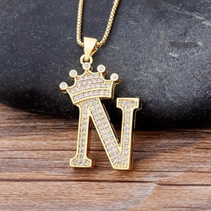 Men's Hip Hop  Alphabet Pendant Necklace