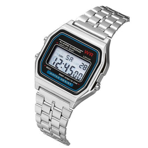 Men's  Stainless Steel Digital Watch