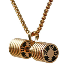 Load image into Gallery viewer, Stainless Steel Dumbbell Pendant Necklace