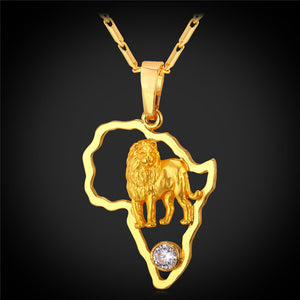 U7 Lion Pendant Necklace for Men