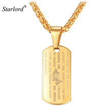 Load image into Gallery viewer, Awesome Serenity Prayer Dog Tag Pendant Necklace