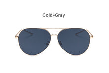 Load image into Gallery viewer, Rose Gold Oversized Mirror Aviation Sunglasses For Women