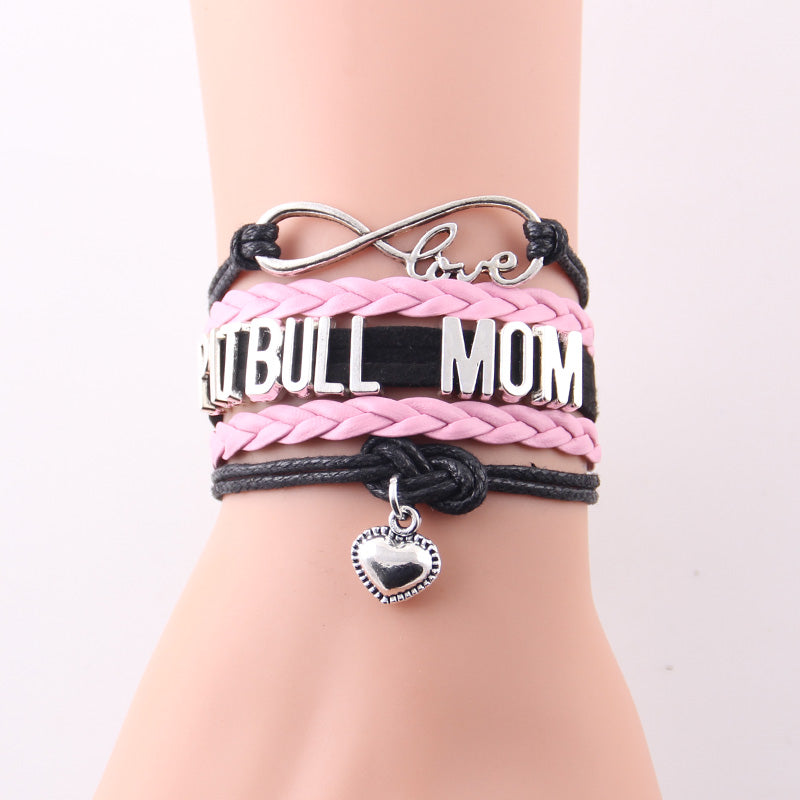 Love Pit bull Mom Bracelet