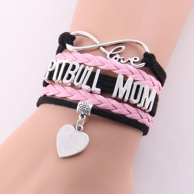 Love Pit bull Mom Bracelet