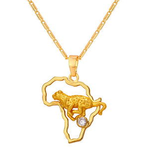 U7 African Jewelry leopard Necklace & Pendant for Men
